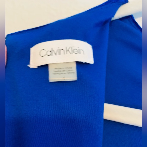 Calvin Klein Women’s Blue Velvet Short Sleeves Midi Party Dress. Size 4. SKU 262 - Picture 6 of 11